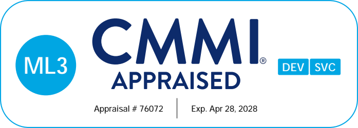 CMMI Appraised ML3 (DEV and SVC)
